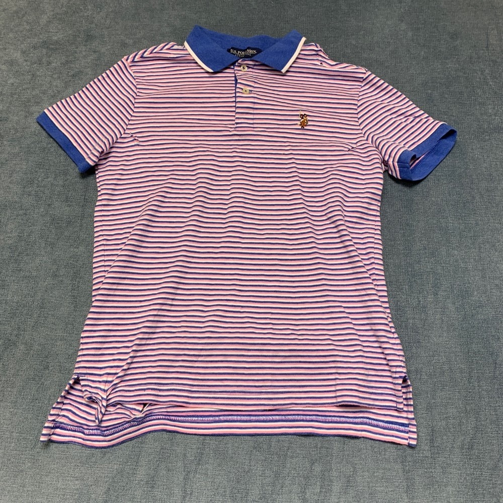 U.S. Polo Assn. Luxury Feel Polo Shirt Mens XS Multicolor Striped Performance